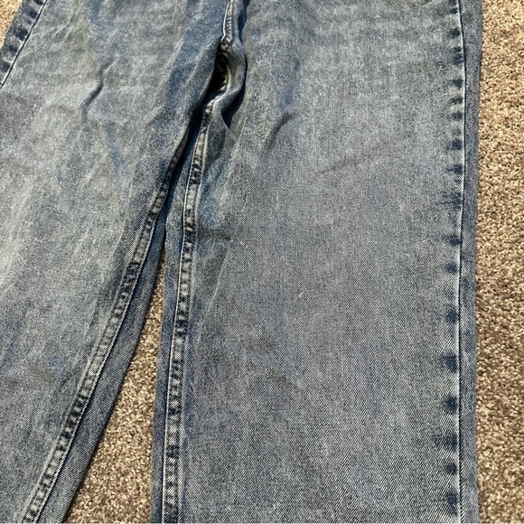 Guess Reda Fold Over High Waist Acid Wash Straight Leg Jeans Women’s Size 30 - Picture 7 of 16